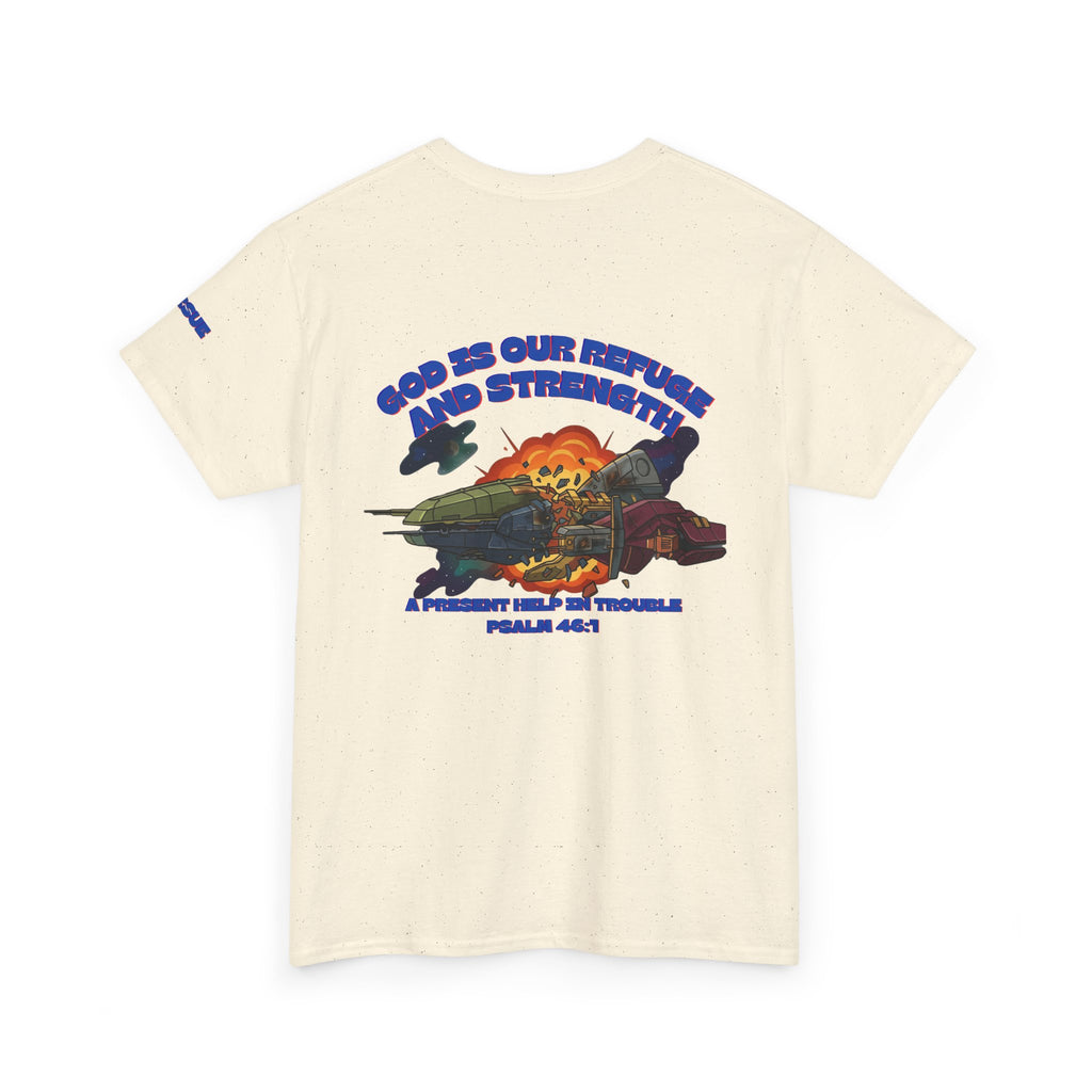 T-Shirt — "God Is Our Refuge and Strength" Vintage Graphic Tee