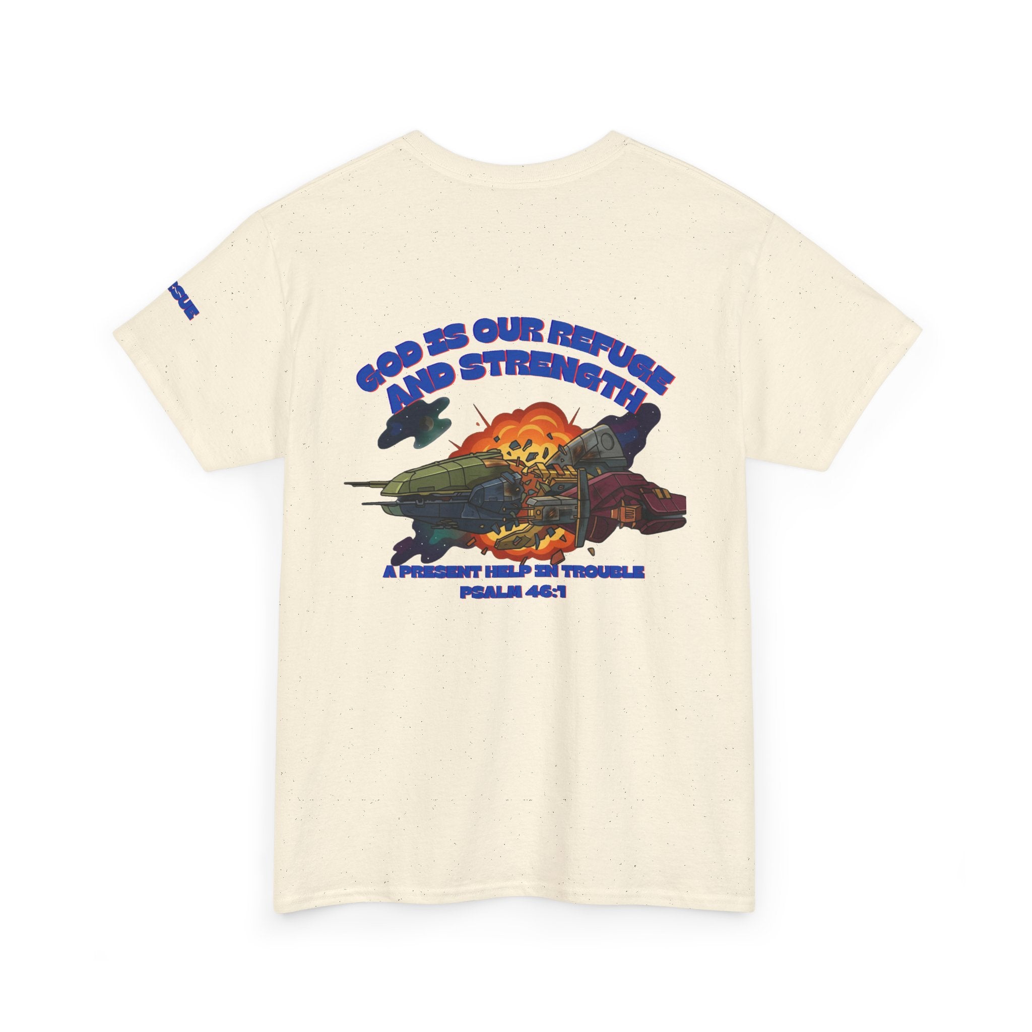 T-Shirt — "God Is Our Refuge and Strength" Vintage Graphic Tee