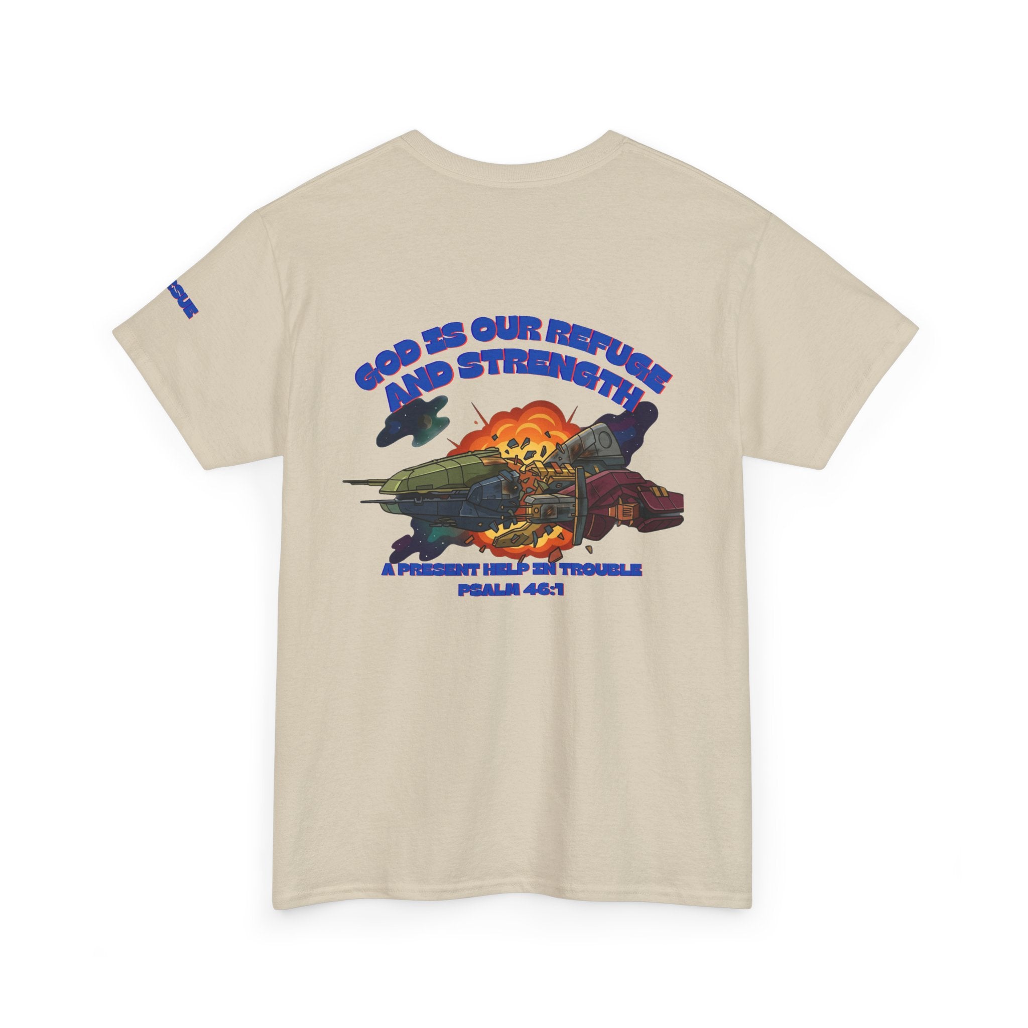 T-Shirt — "God Is Our Refuge and Strength" Vintage Graphic Tee