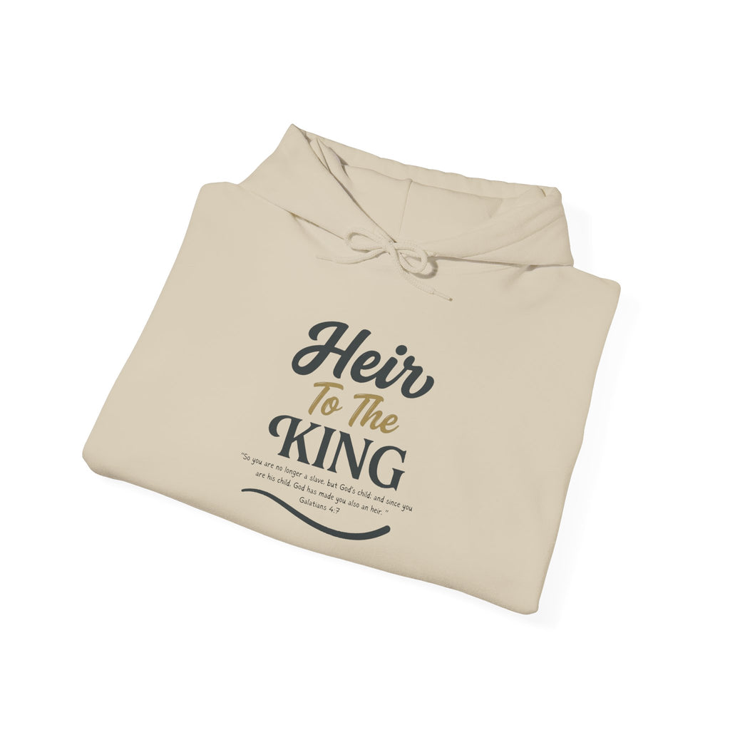Galatians 4:7 'Heir to the King' Crown Hoodie — Inspirational Christian Graphic Sweatshirt