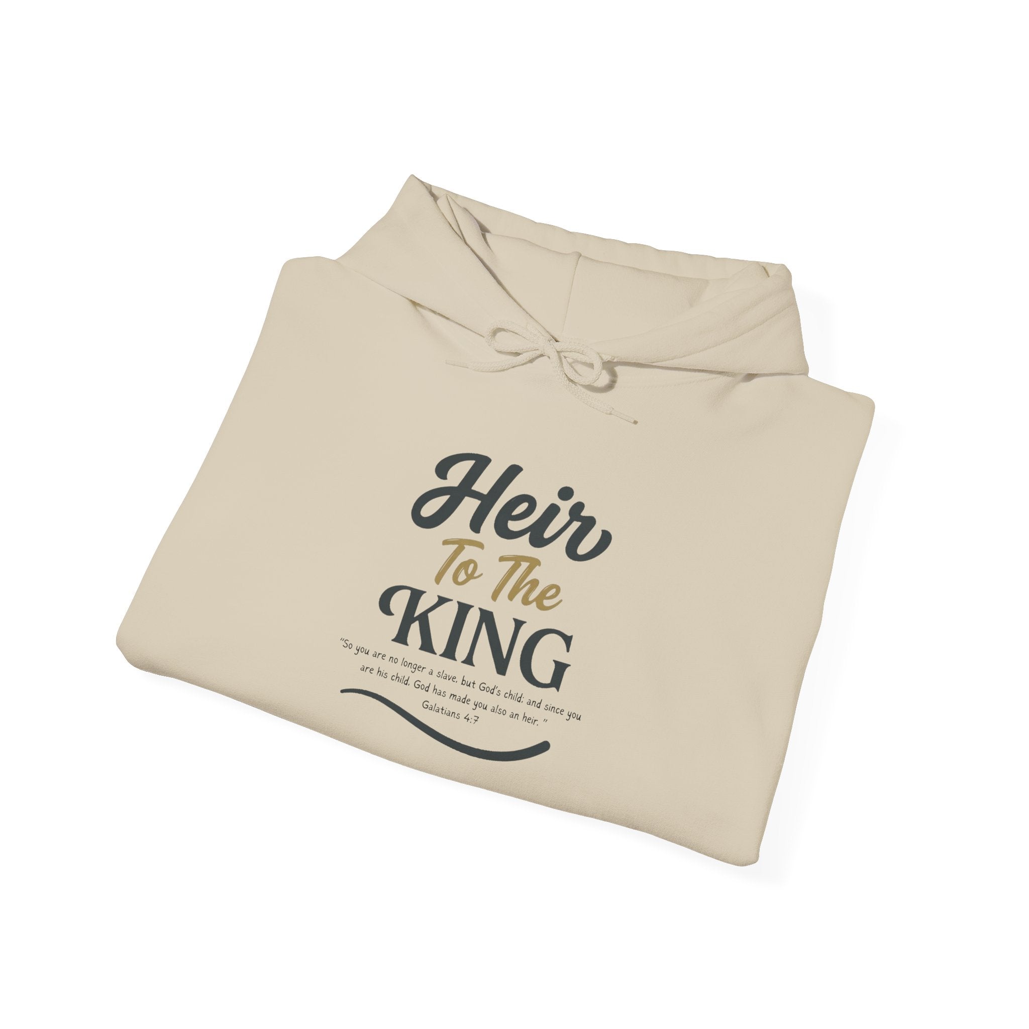 Galatians 4:7 'Heir to the King' Crown Hoodie — Inspirational Christian Graphic Sweatshirt