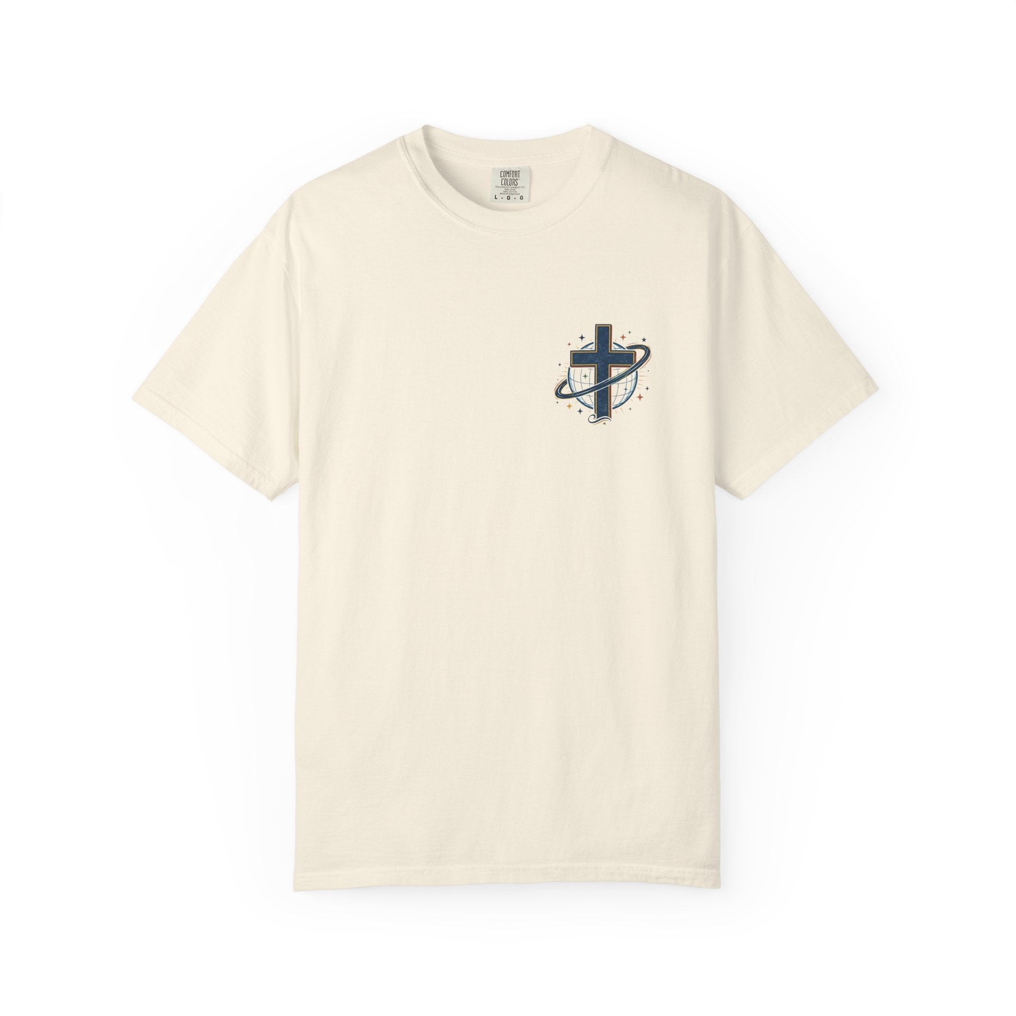 Jesus On Top T-Shirt — Faith Graphic Tee with Globe Design