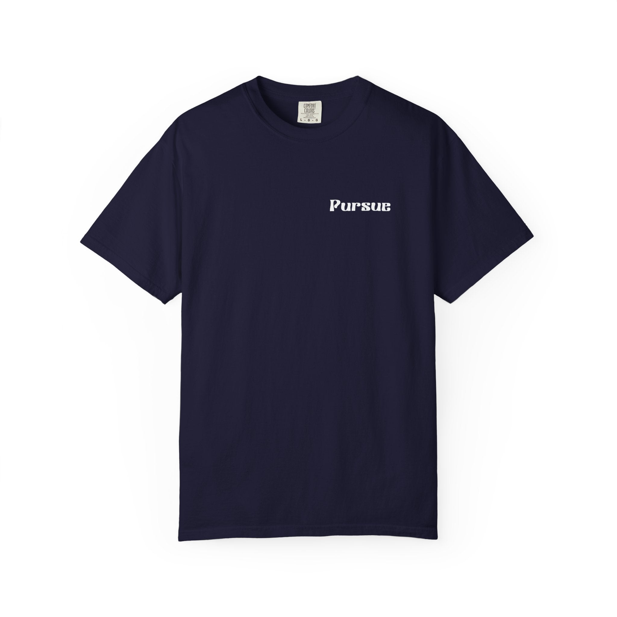 Faith Over Fear T‑Shirt — 'Pursue' Chest Logo, Psalm 118:6 Christian Tee