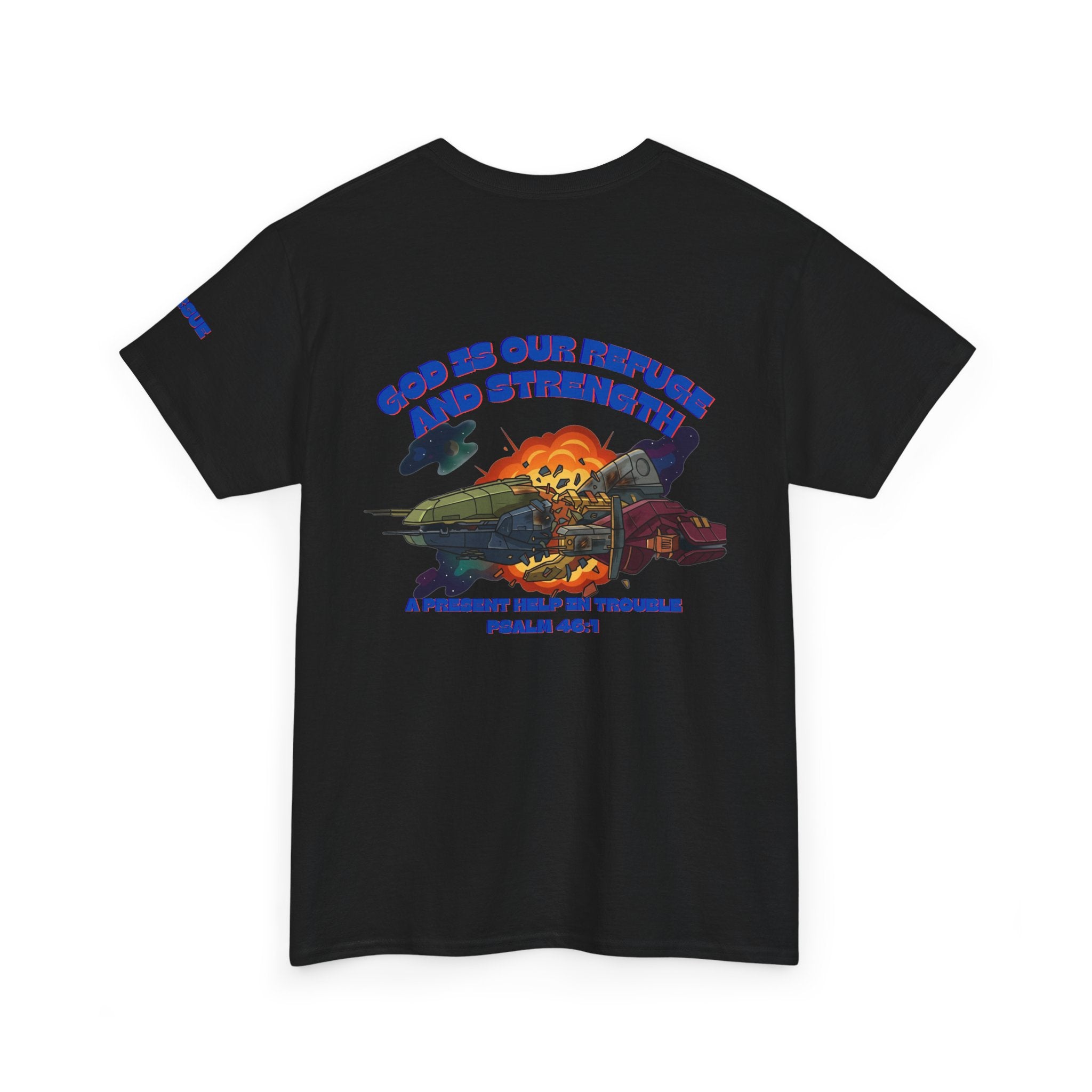 T-Shirt — "God Is Our Refuge and Strength" Vintage Graphic Tee