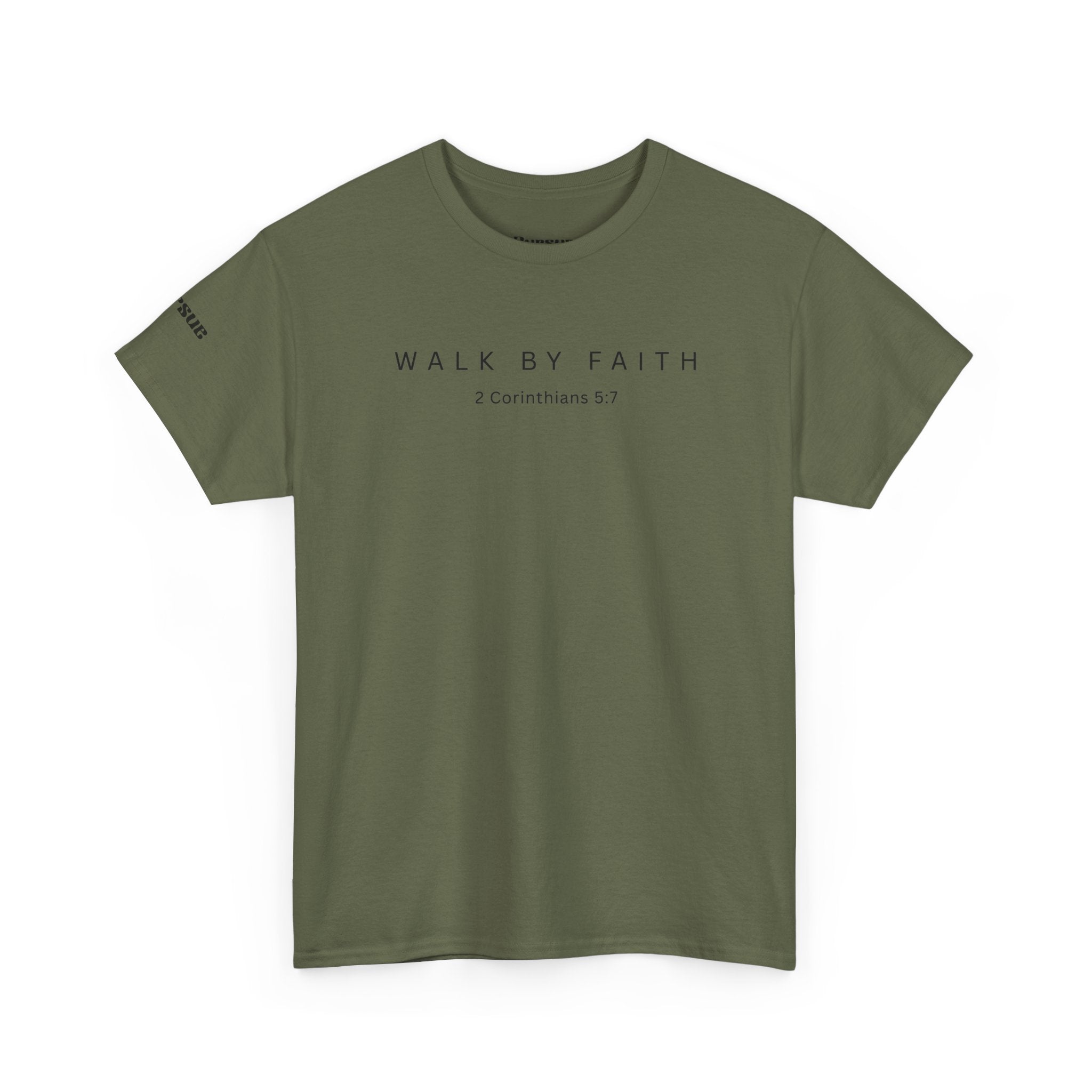 Walk by Faith Tee — Christian Scripture T-Shirt (2 Corinthians 5:7)