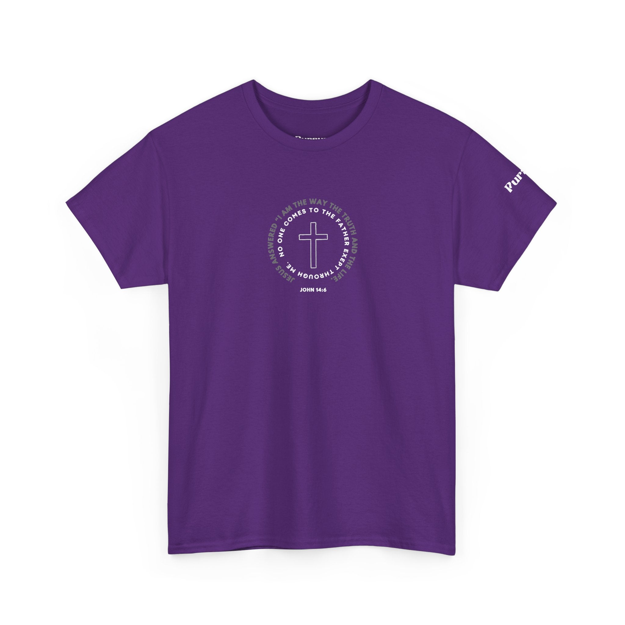 John 14:6 Cross Circle Graphic Tee — Faith-Based Inspirational T-Shirt