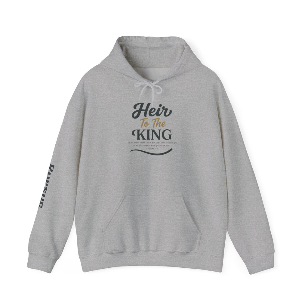 Galatians 4:7 'Heir to the King' Crown Hoodie — Inspirational Christian Graphic Sweatshirt