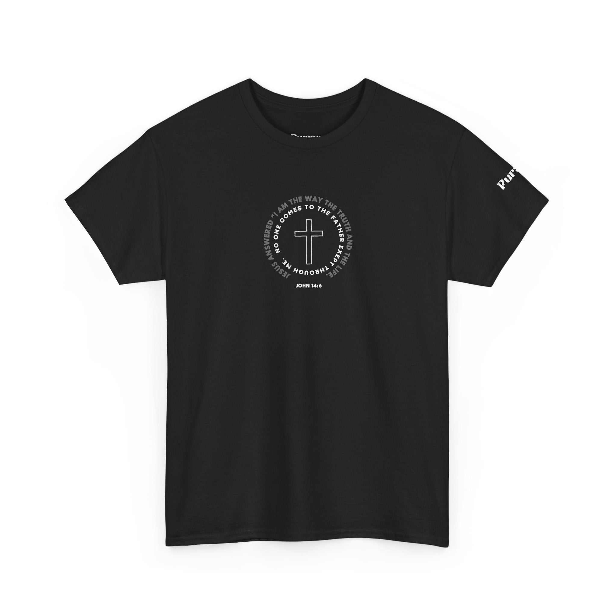 John 14:6 Cross Circle Graphic Tee — Faith-Based Inspirational T-Shirt