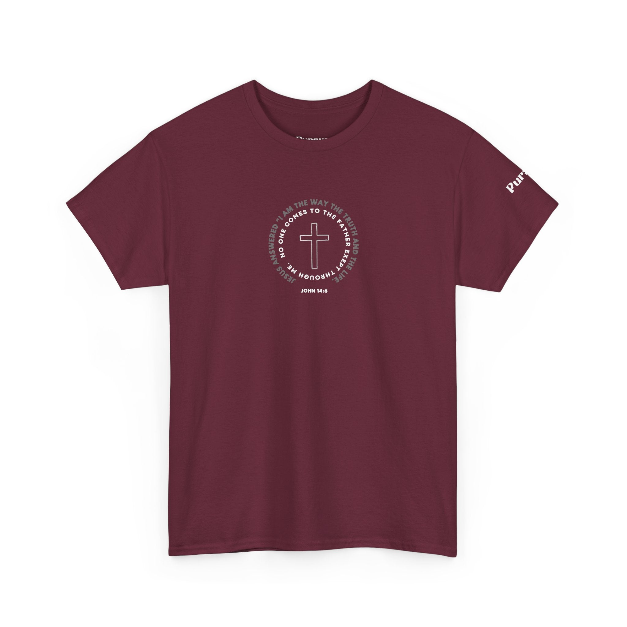 John 14:6 Cross Circle Graphic Tee — Faith-Based Inspirational T-Shirt