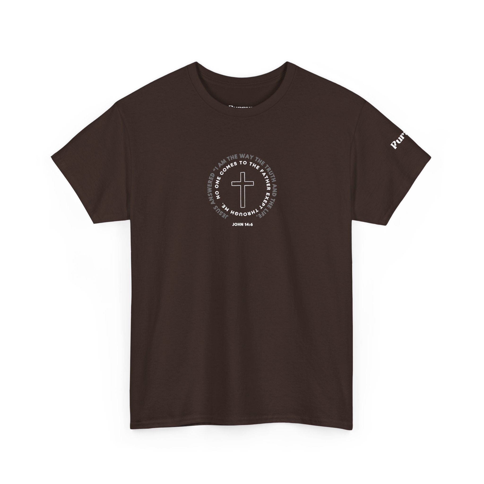 John 14:6 Cross Circle Graphic Tee — Faith-Based Inspirational T-Shirt