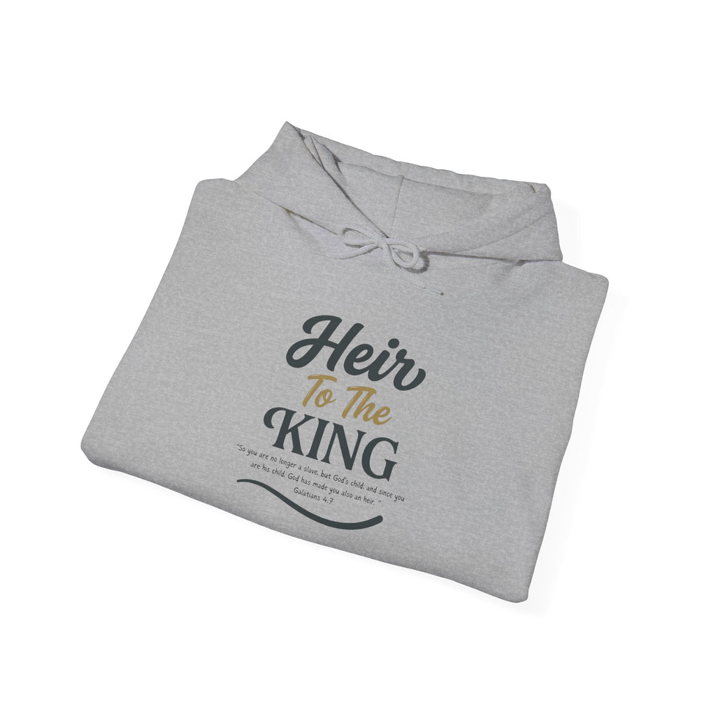 Galatians 4:7 'Heir to the King' Crown Hoodie — Inspirational Christian Graphic Sweatshirt