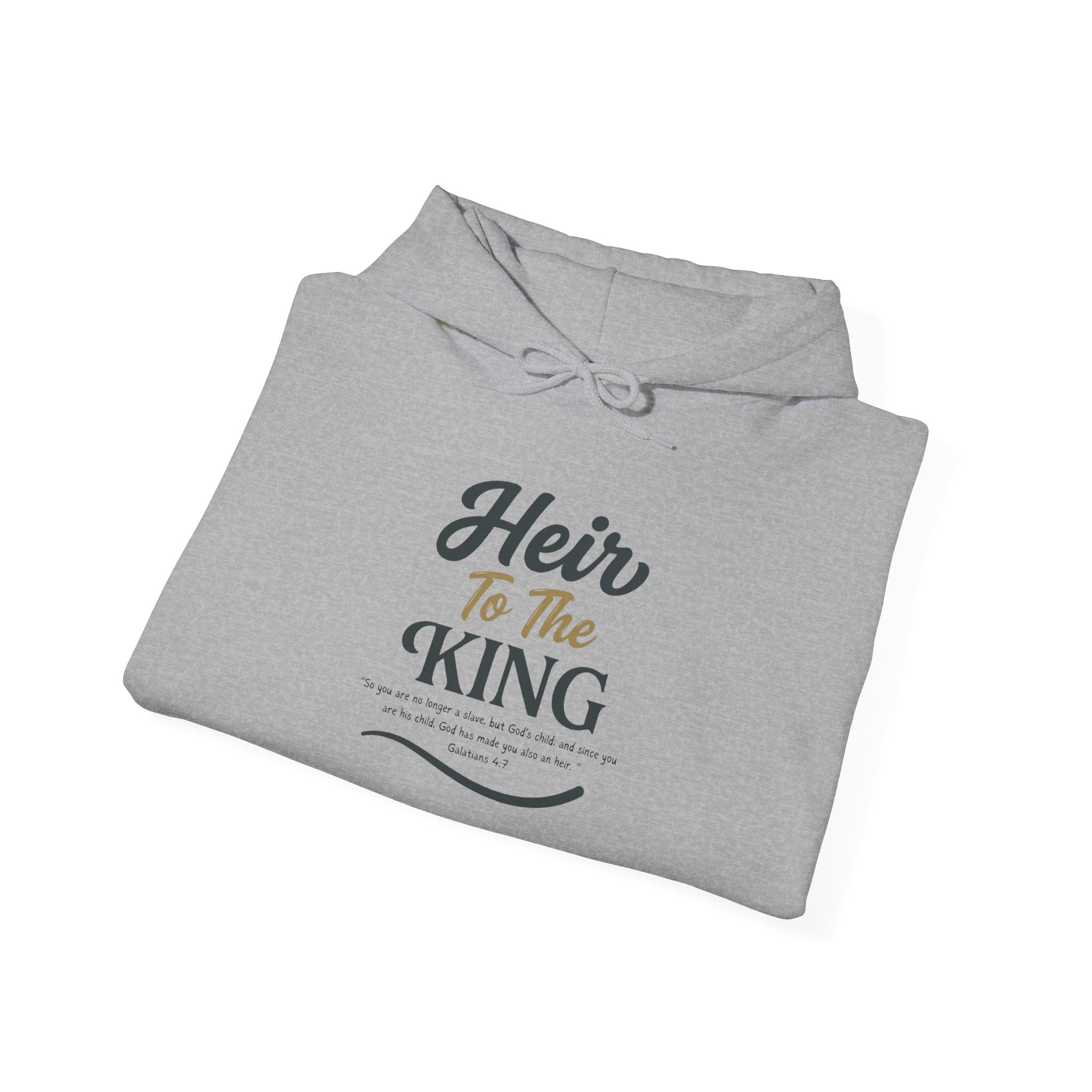 Galatians 4:7 'Heir to the King' Crown Hoodie — Inspirational Christian Graphic Sweatshirt