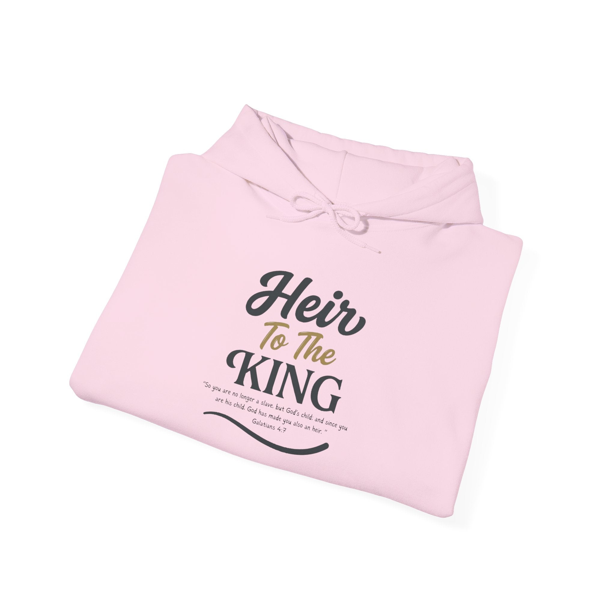 Galatians 4:7 'Heir to the King' Crown Hoodie — Inspirational Christian Graphic Sweatshirt