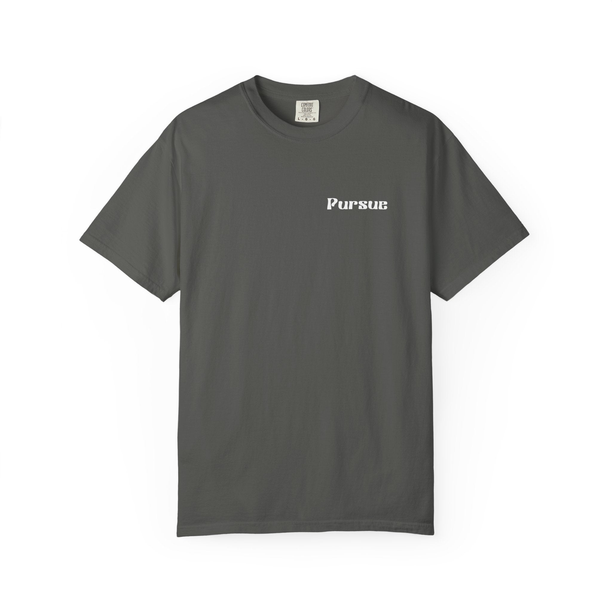 Faith Over Fear T‑Shirt — 'Pursue' Chest Logo, Psalm 118:6 Christian Tee