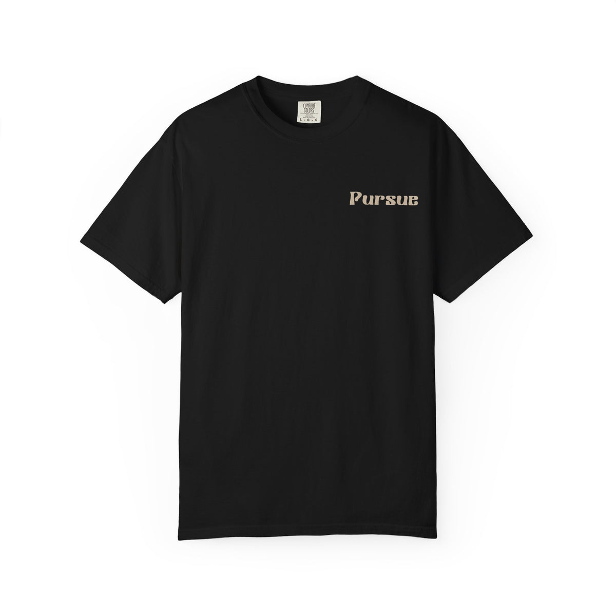 Perfect Peace T-Shirt – 'Pursue' Front Script with Isaiah 26:3 Scenic Back