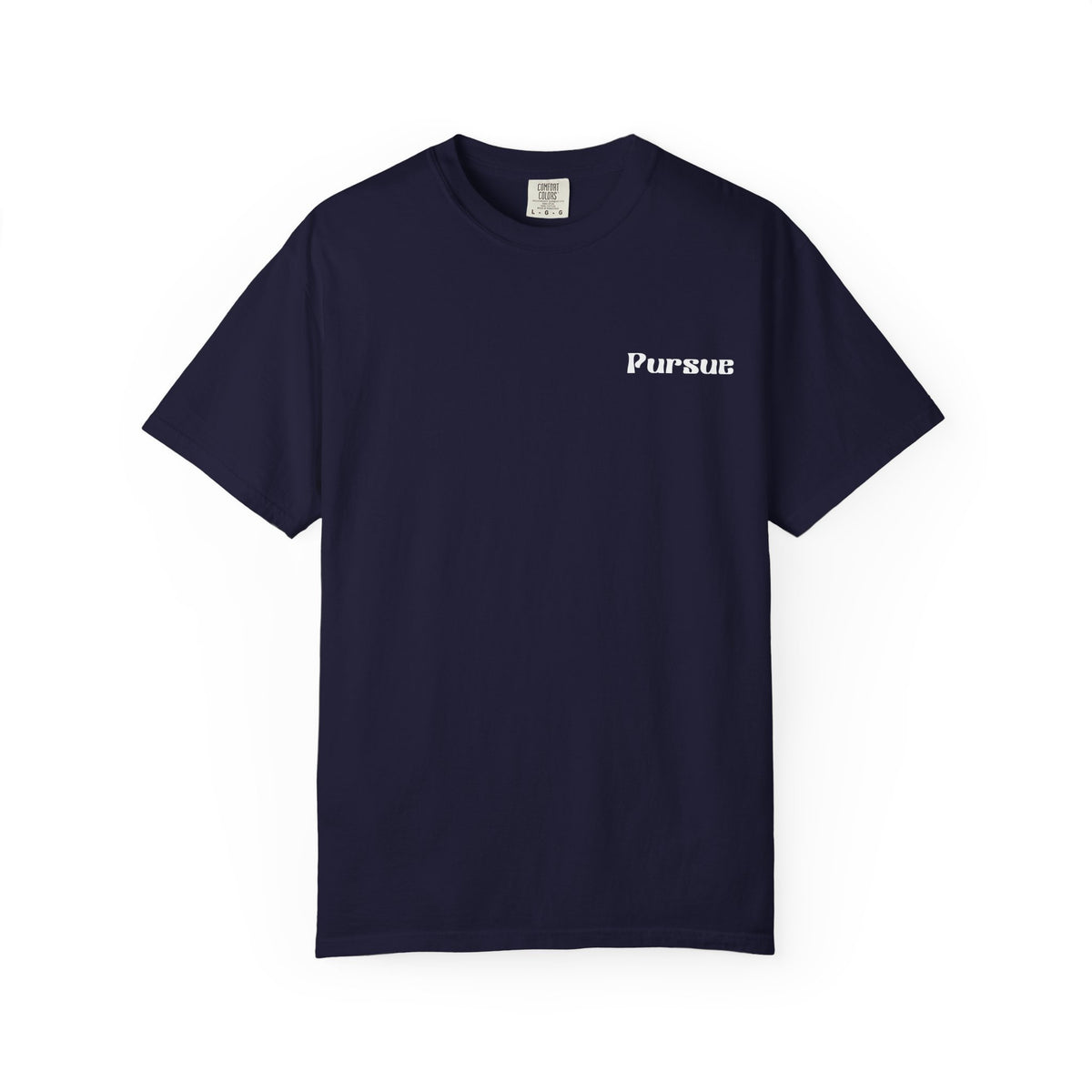 Faith Over Fear T‑Shirt — 'Pursue' Chest Logo, Psalm 118:6 Christian Tee