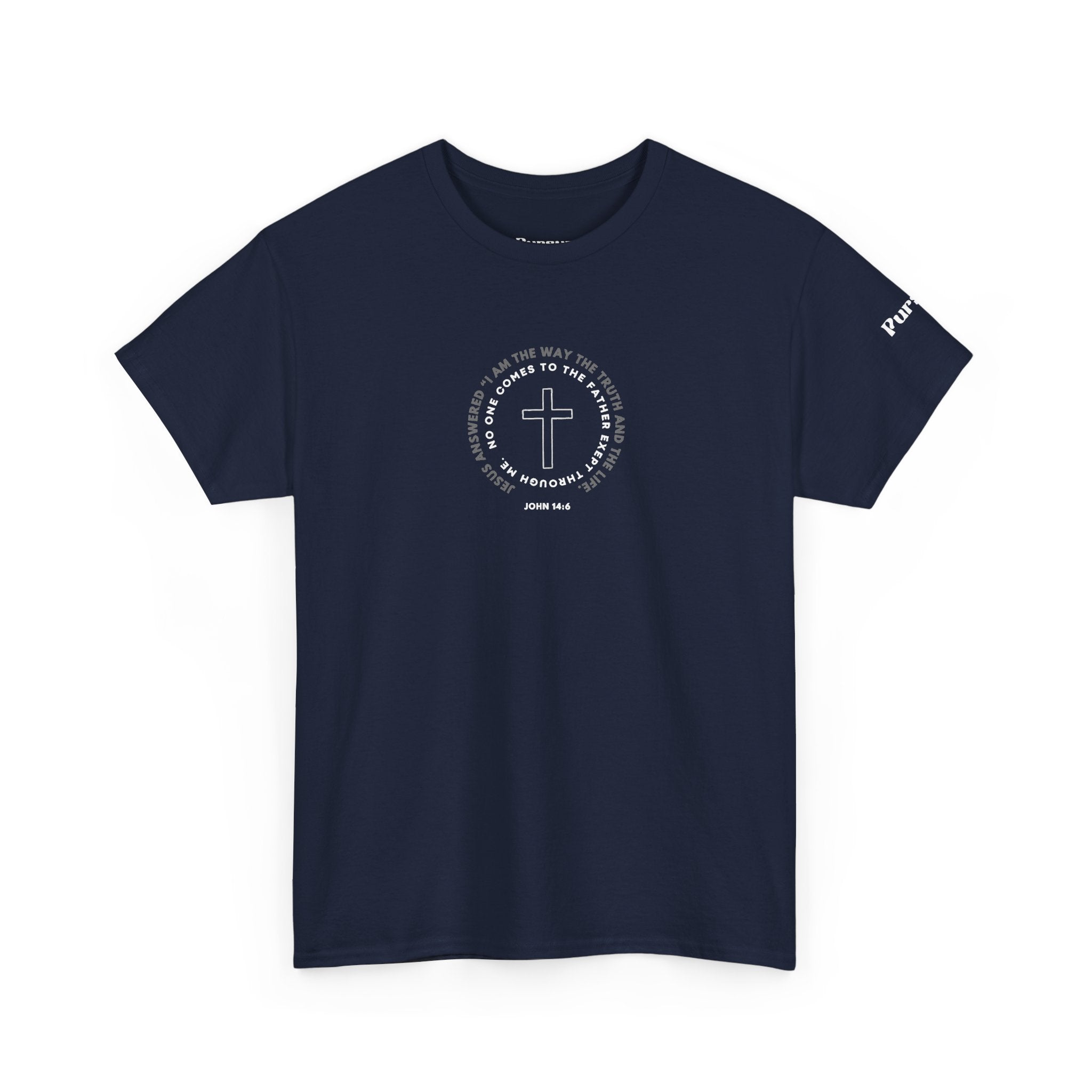 John 14:6 Cross Circle Graphic Tee — Faith-Based Inspirational T-Shirt