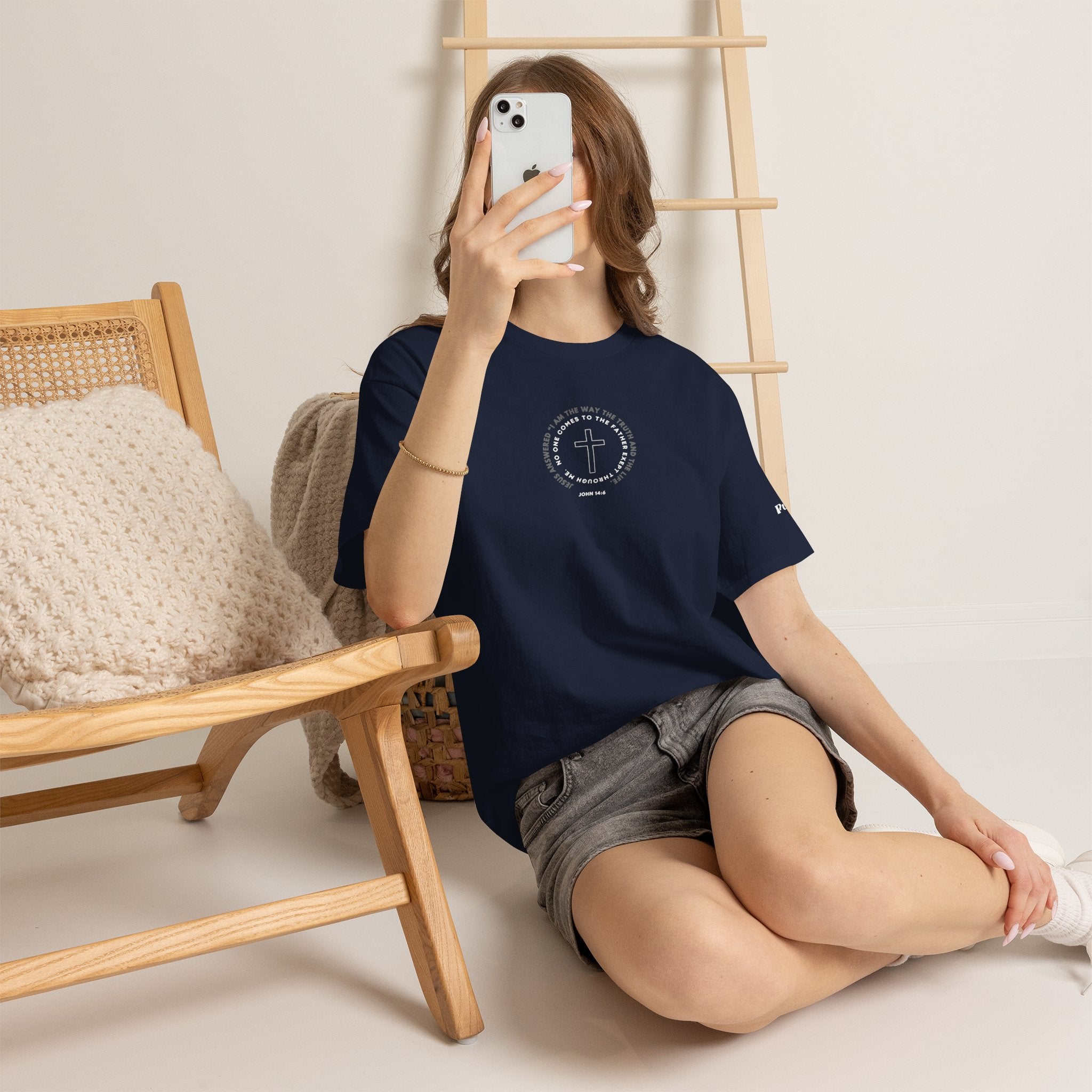 John 14:6 Cross Circle Graphic Tee — Faith-Based Inspirational T-Shirt