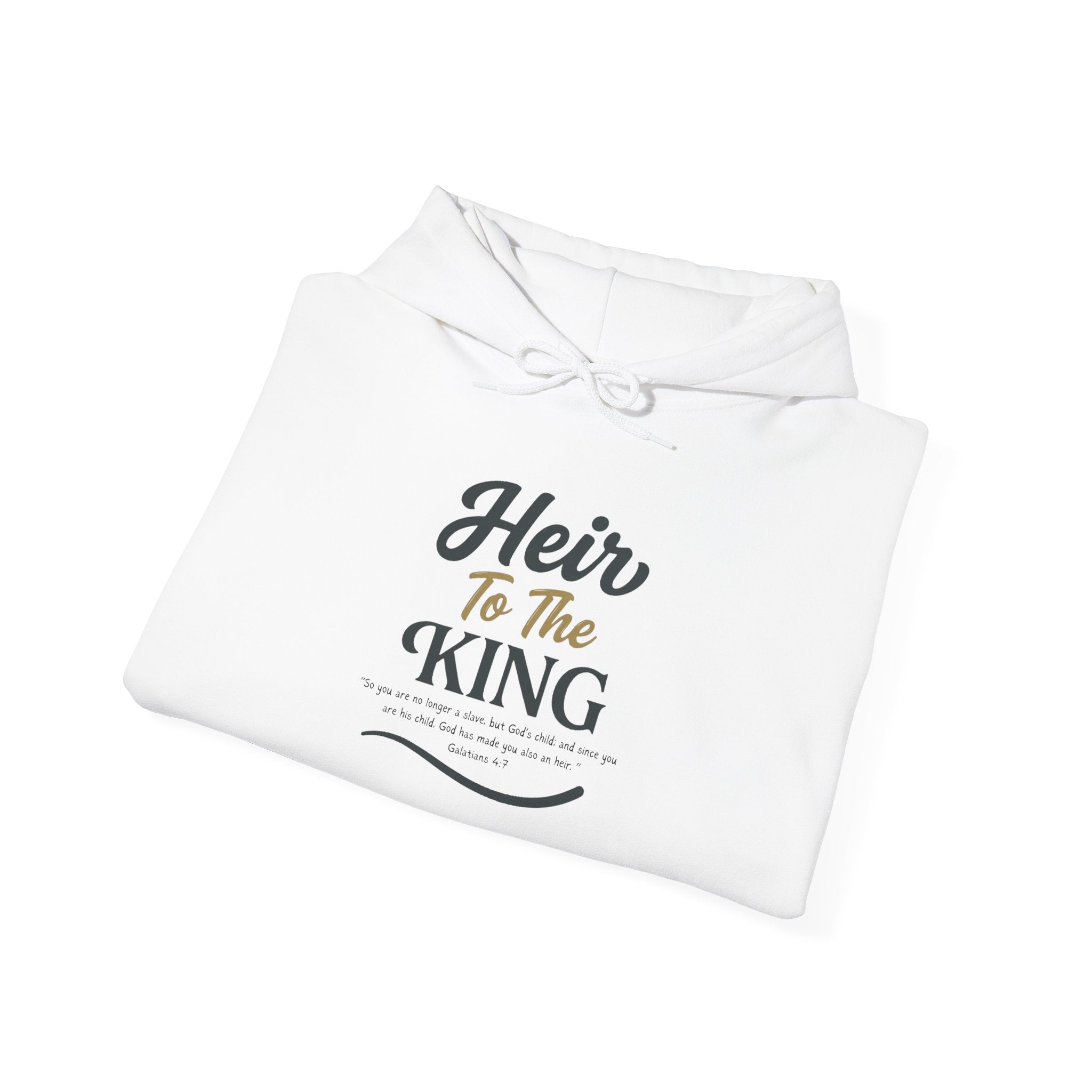 Galatians 4:7 'Heir to the King' Crown Hoodie — Inspirational Christian Graphic Sweatshirt
