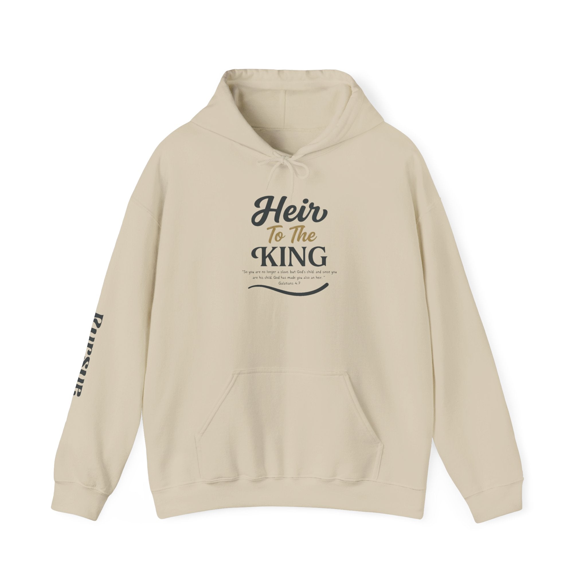 Galatians 4:7 'Heir to the King' Crown Hoodie — Inspirational Christian Graphic Sweatshirt