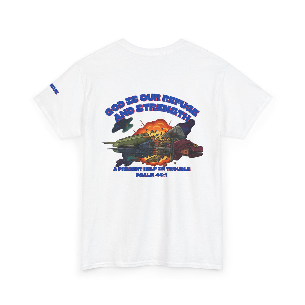 T-Shirt — "God Is Our Refuge and Strength" Vintage Graphic Tee